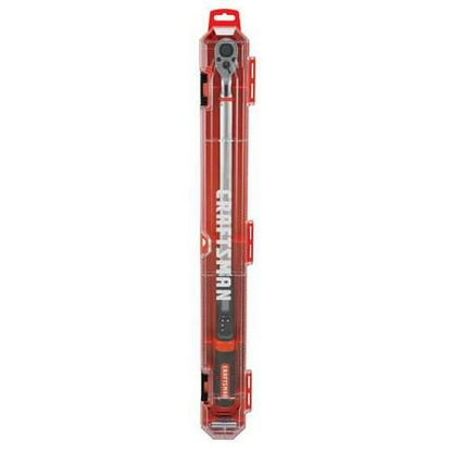 Craftsman Digital Torque Wrench, 1/2 in Drive, 50 to 250 ft-lb, 29.7 in Overall Length