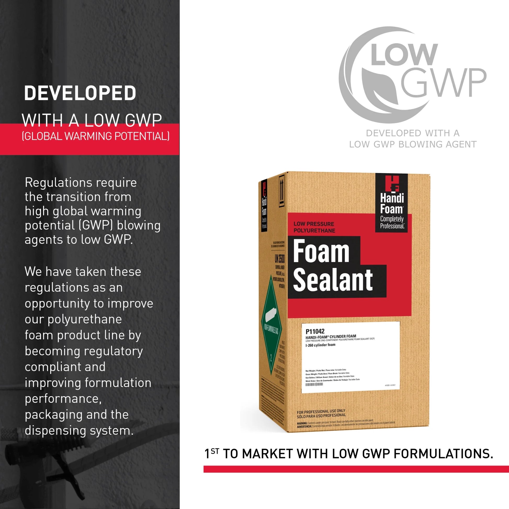 HANDIFOAM CYLINDER FOAM SEALANT, w/Accessories - 260 OZ