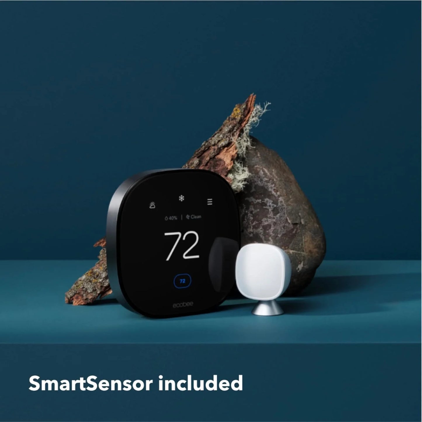 Ecobee EB-STATE6P-01 Smart Thermostat Premium Wi-Fi Thermostat 1.0/6P, 1-1/48 in D Outside x 4-1/12 in OAW x 4-1/12 in H Outside