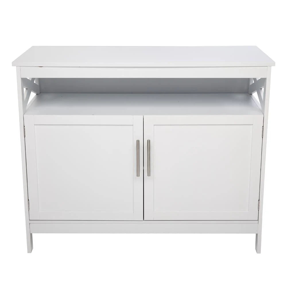 Ktaxon Kitchen Storage Sideboard Dining Buffet Server Cabinet Cupboard, Free Standing Storage Chest Cabinets and Shelf,White