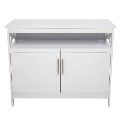 Ktaxon Kitchen Storage Sideboard Dining Buffet Server Cabinet Cupboard, Free Standing Storage Chest Cabinets and Shelf,White