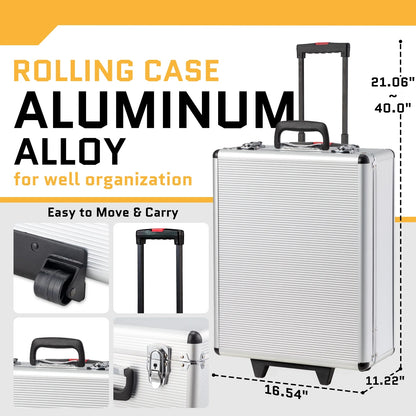 UBesGoo 799 Pcs Tool Set, Household Repair Hand Tool Kit, Mechanics Tool Kit, with Trolley Case, Silver