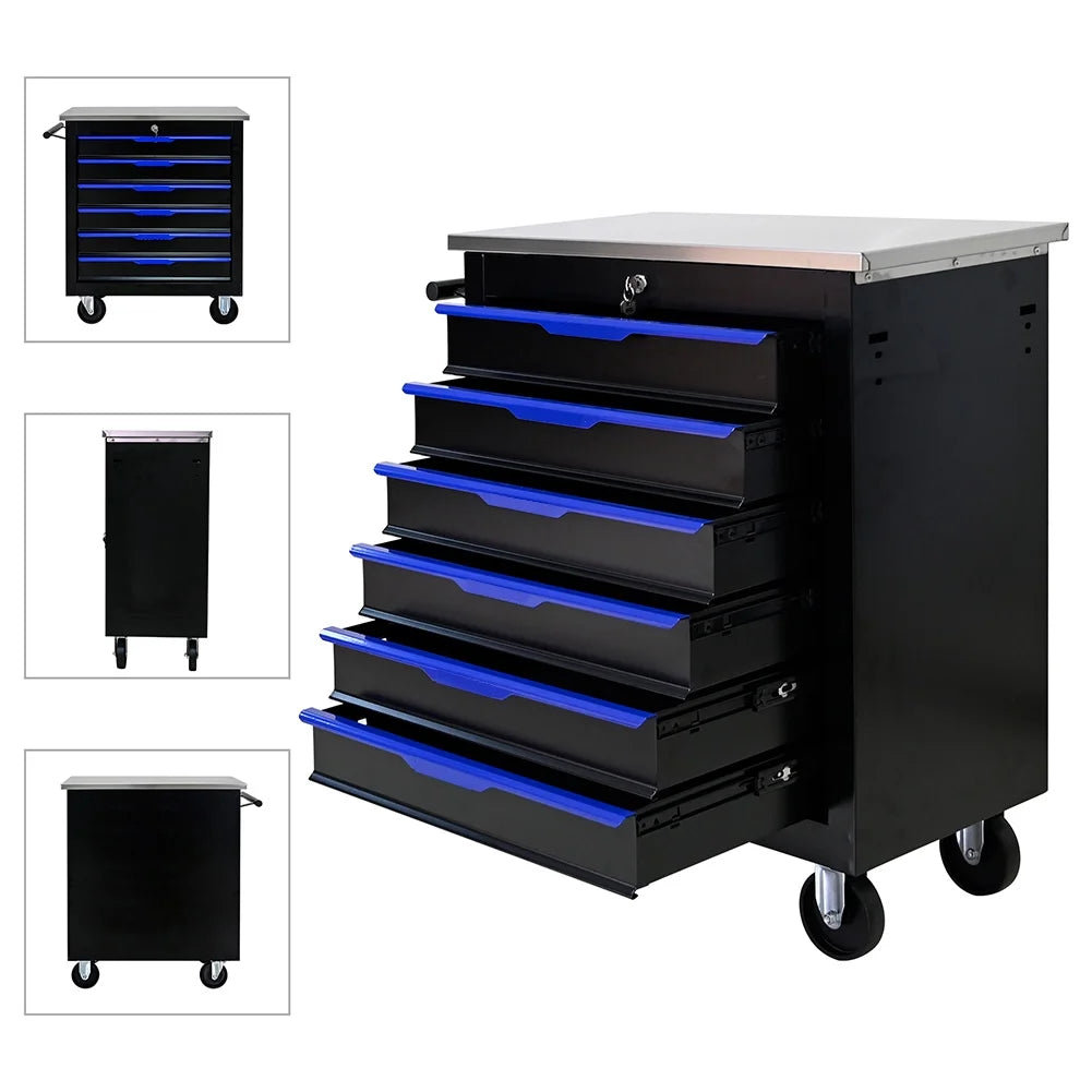 Maritcute 7-Drawer Rolling Tool Chest | Mobile Storage Cabinet with Interlock System for Workshops and Garages