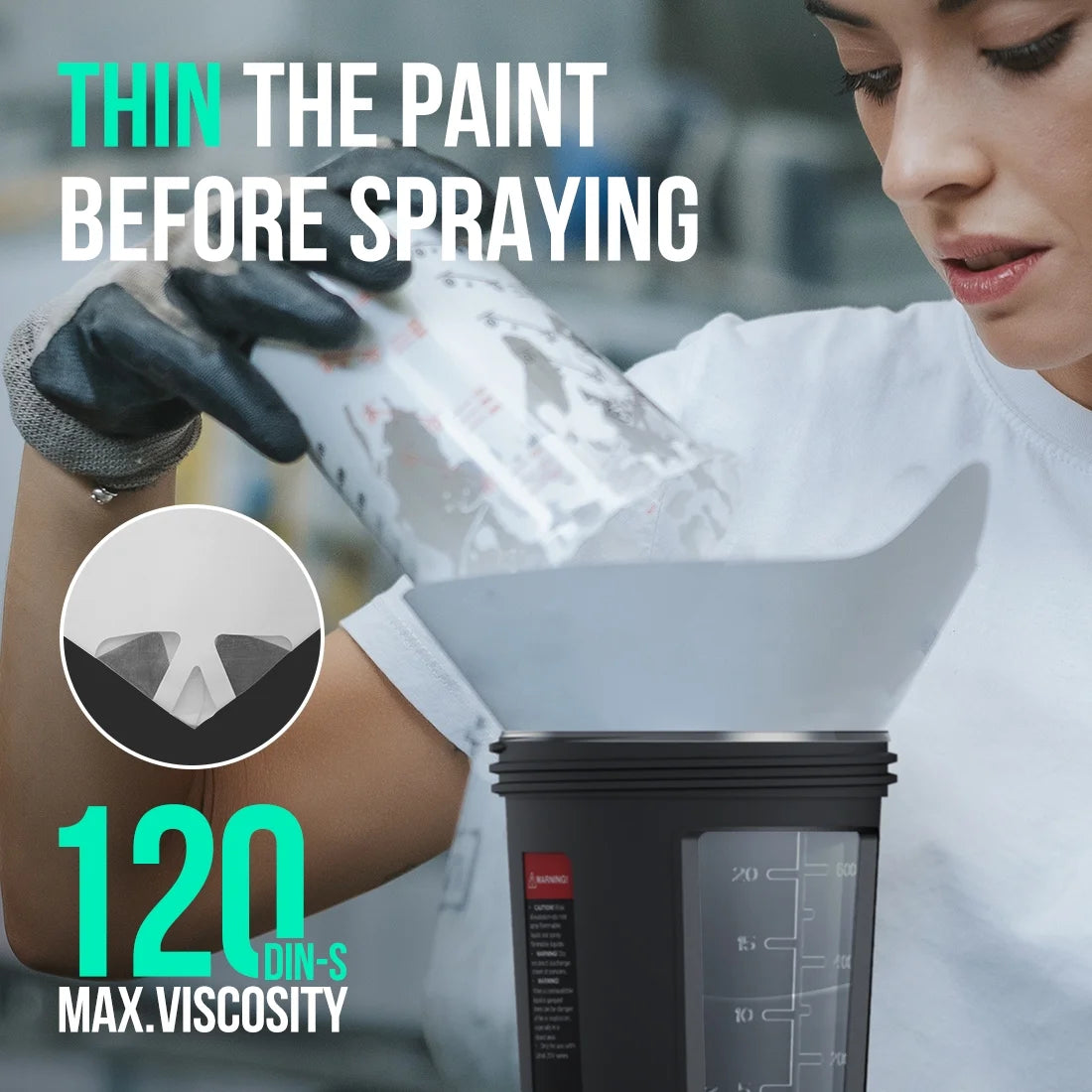 Litheli HVLP 20V Paint Sprayer with Brushless Motor, Cordless Paint Gun with 2.0 Ah Battery & Charger