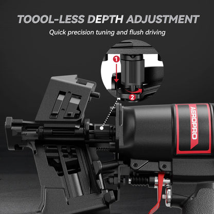AeroPro CN45N Professional Roofing Nail Gun, Air-Powered, Compatible with 15? Wire Coil Nails from 3/4" to 1-3/4", for Asphalt Roofing Projects