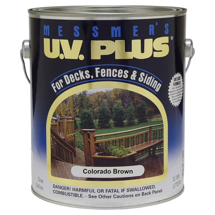20-Pack of 1 gal Messmer's CMS-611-1 Colorado Brown U.V. Plus Oil Based Penetrating Wood Finish, 250 VOC