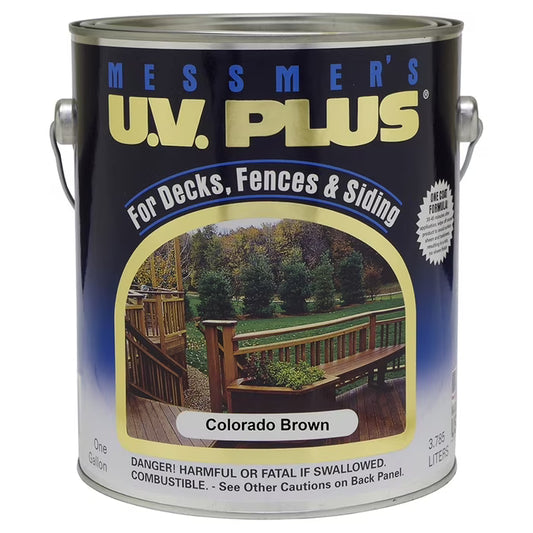 20-Pack of 1 gal Messmer's CMS-611-1 Colorado Brown U.V. Plus Oil Based Penetrating Wood Finish, 250 VOC