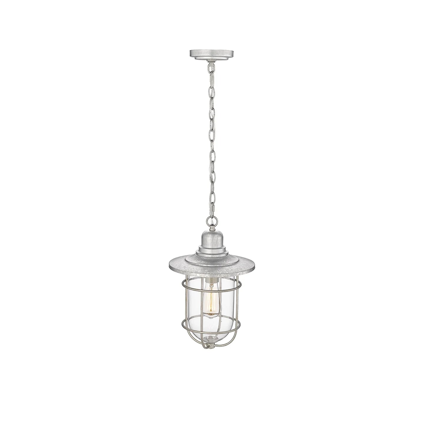 Millennium Lighting 1 Light Outdoor Hanging Lantern in Galvanized