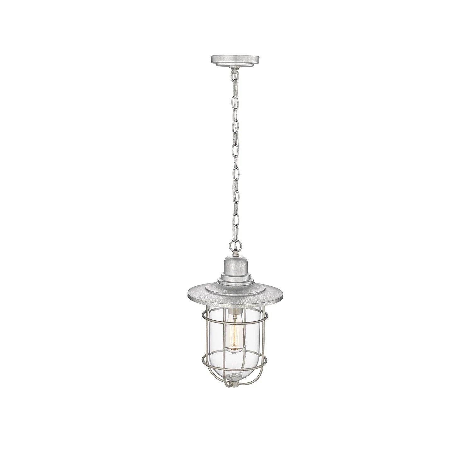 Millennium Lighting 1 Light Outdoor Hanging Lantern in Galvanized