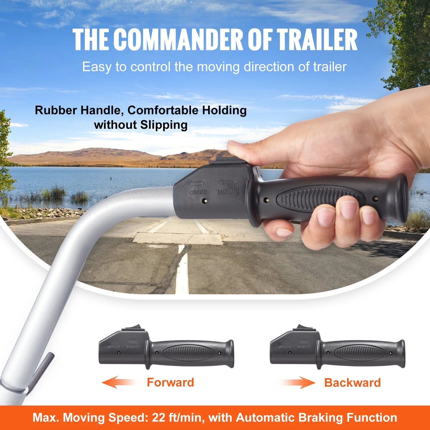 BENTISM Motorized Trailer Jack Wheel 350W Electric Mover Dolly 5000lbs Adjustable