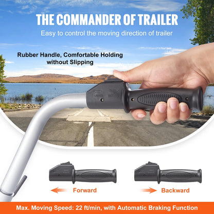 BENTISM Motorized Trailer Jack Wheel 350W Electric Mover Dolly 5000lbs Adjustable