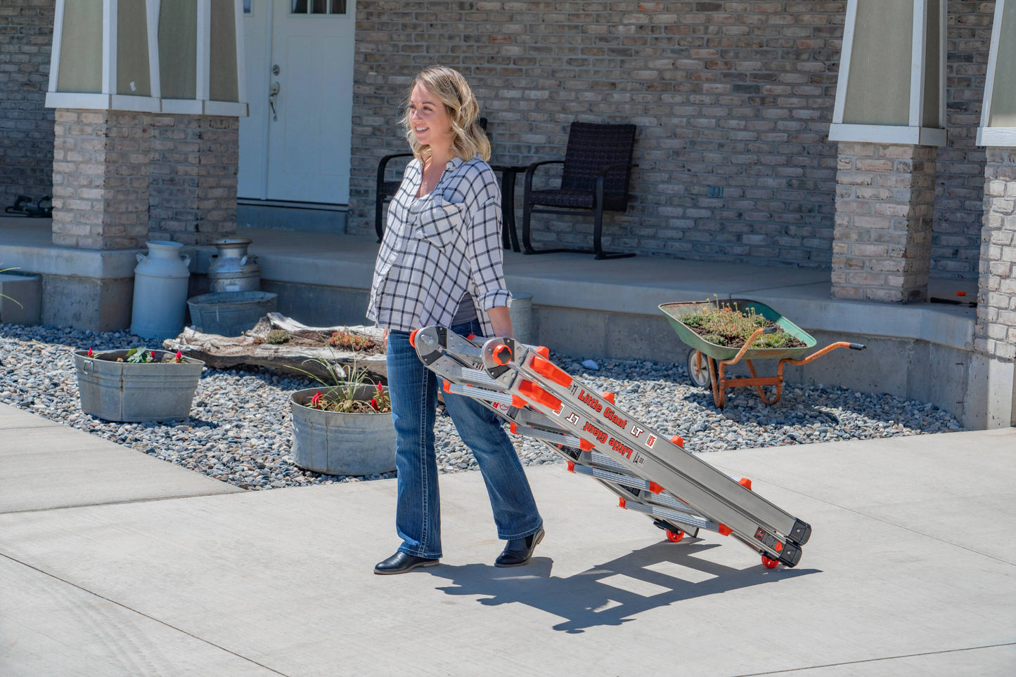 Little Giant LT M17 Aluminum Multi-Use Ladder with Wheels, Type 1A - 300 lbs. Rated
