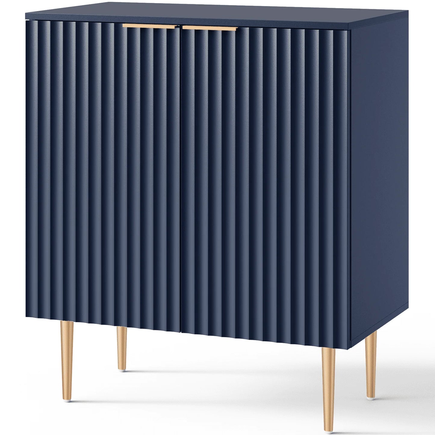 Boowill Sideboard Buffet Cabinet with Storage and Adjustable Shelves and Doors Kitchen Console Cabinet Blue Credenza Liquor Cabinets for Living Room, Office, Hallway