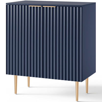 Boowill Sideboard Buffet Cabinet with Storage and Adjustable Shelves and Doors Kitchen Console Cabinet Blue Credenza Liquor Cabinets for Living Room, Office, Hallway