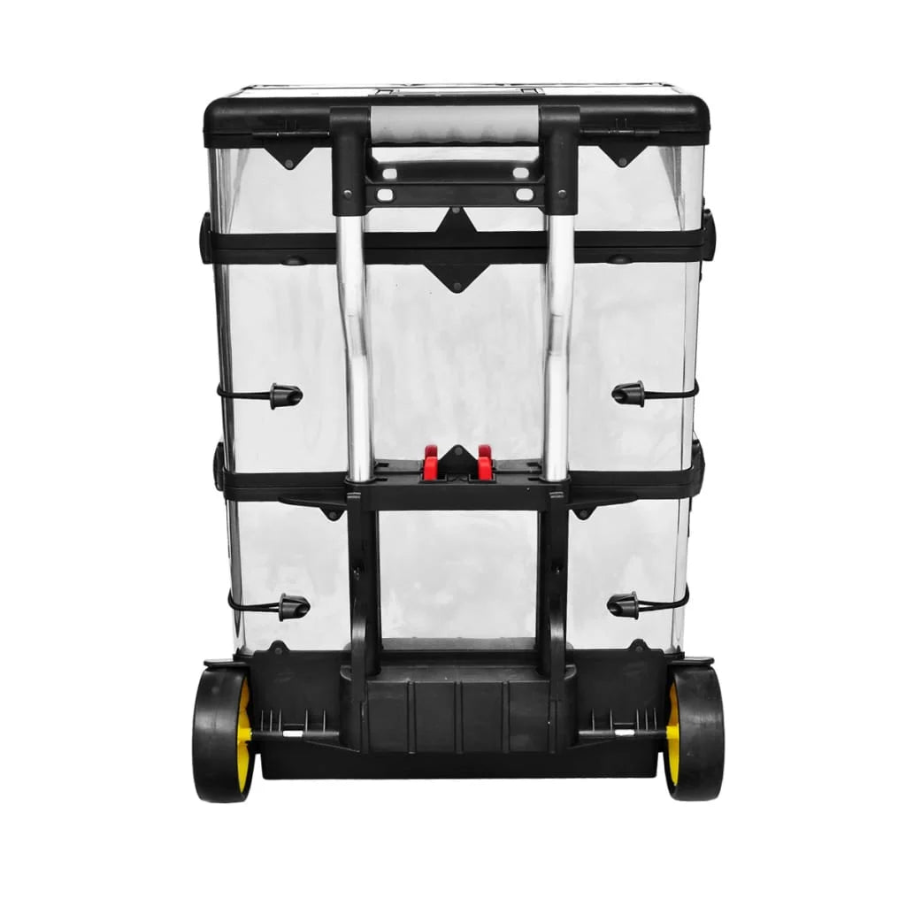 vidaXL 22.2" Stainless Steel Rolling Tool Boxes and Organizers with 2 Wheels Multicolor