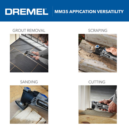 Dremel Multi-Max MM35-02 3.5 Amp Variable Speed Corded Oscillating Multi-Tool Kit with 7 Accessories and Storage Bag