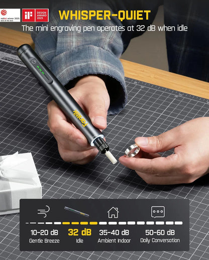 F2 Master Cordless Rotary Tool Kit 4V, 25000 RPM, 5 Speeds, 35 Accessories, Power Tool for , Polishing, Drilling, Carving