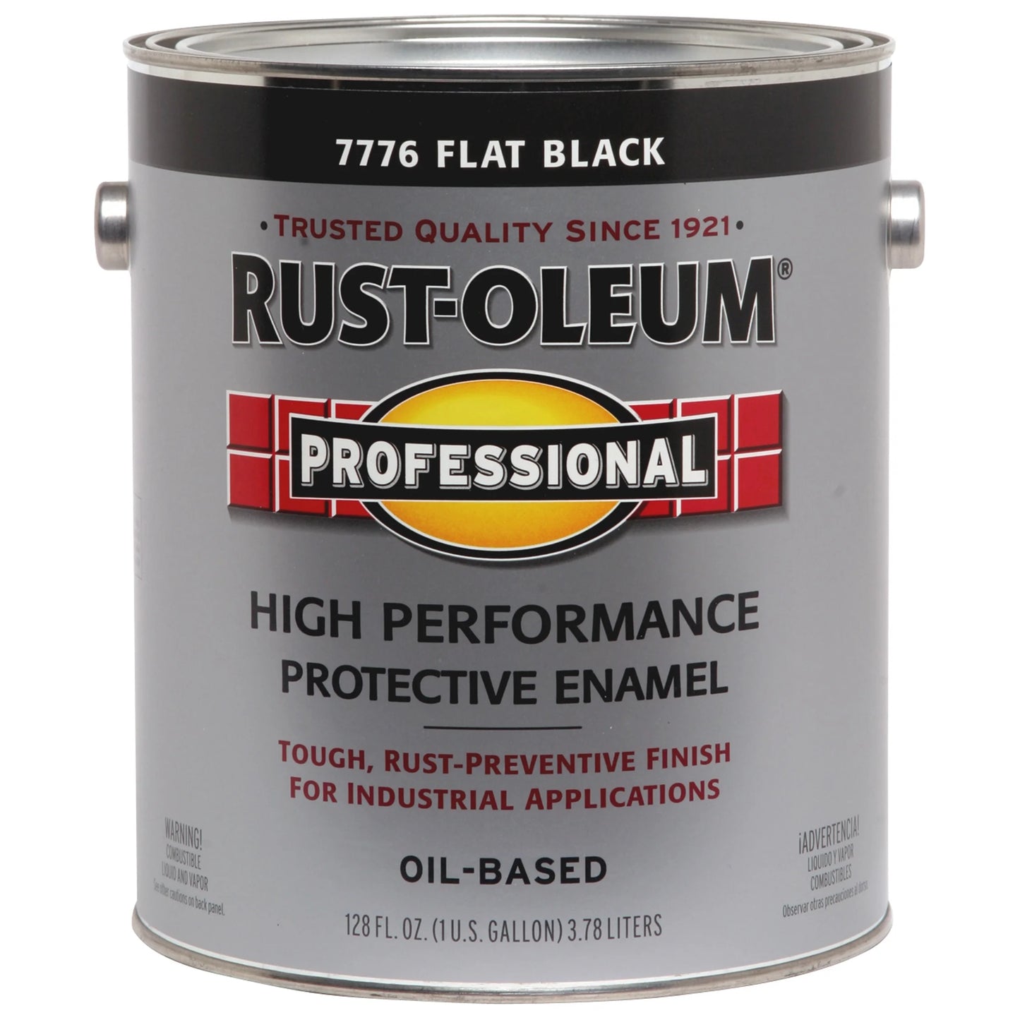 2 Pack, Black, Rust-Oleum Professional High Performance Flat Protective Enamel Paint- Gallon