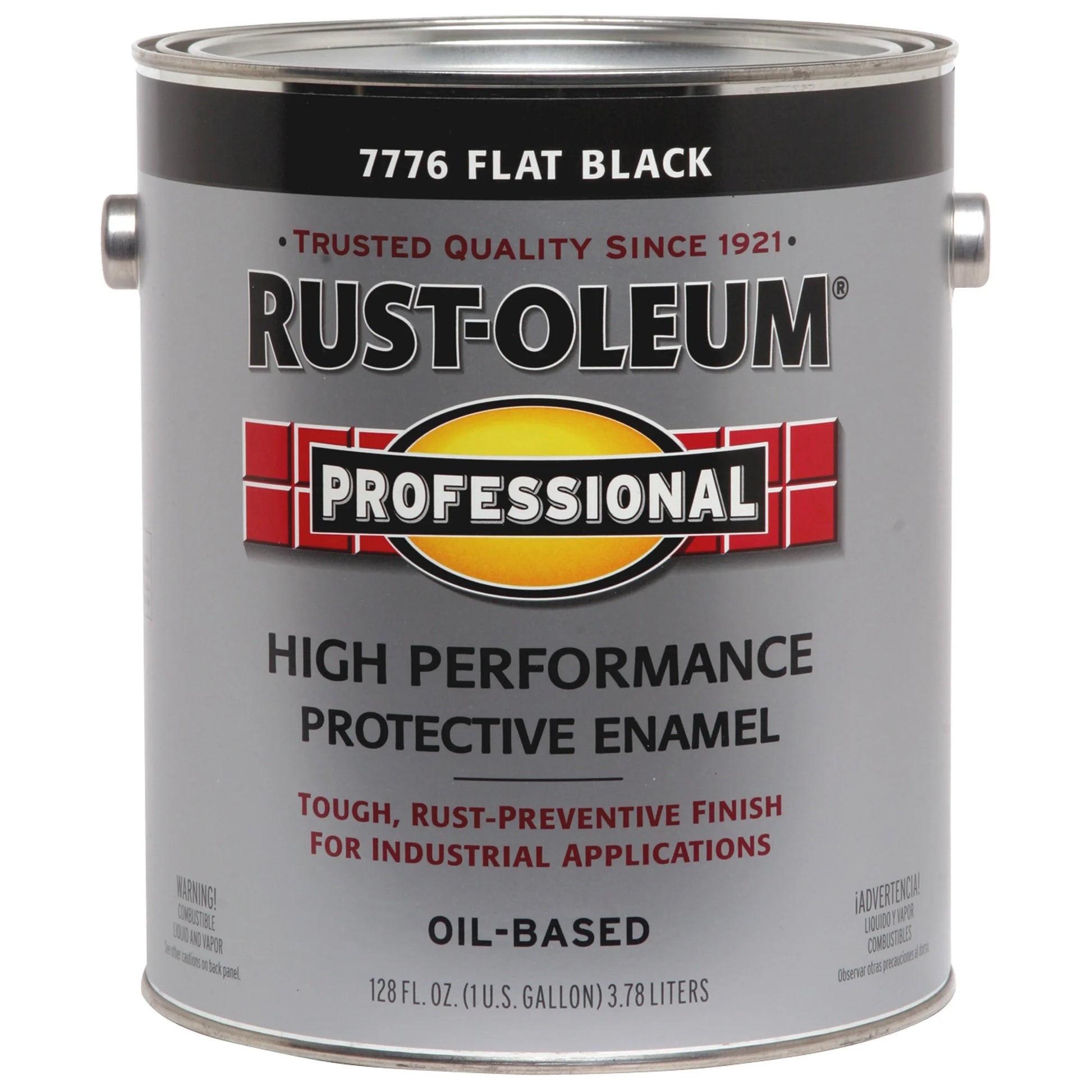 2 Pack, Black, Rust-Oleum Professional High Performance Flat Protective Enamel Paint- Gallon