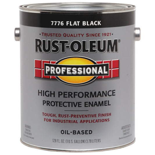 2 Pack, Black, Rust-Oleum Professional High Performance Flat Protective Enamel Paint- Gallon