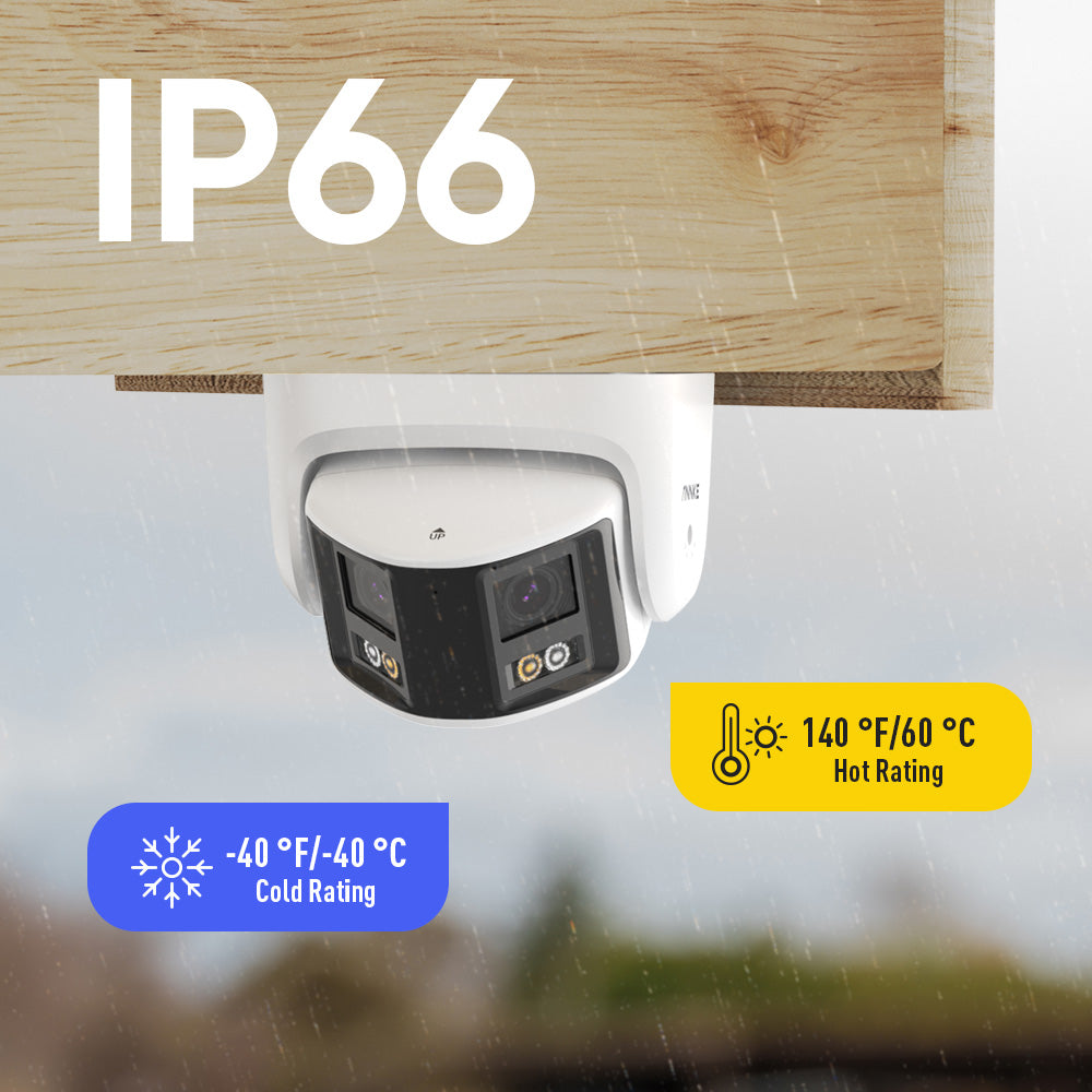 ANNKE PoE Security Camera Outdoor with Dual Lens 180? Filed of View, 6MP IP Surveillance Camera Support Color Night Vision, Person/Vehicle Detection, Two-Way Talk, Built-in SD Card Slot