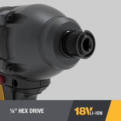 Caterpillar Cat DX12K 18V Cordless Hammer Drill & Impact Driver Combo Kit with 2 Batteries