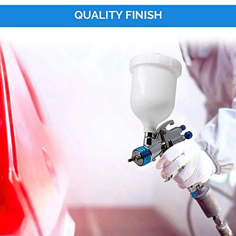 DeVilBiss STARTINGLINE HVLP Spray Gun for Painting Control 1.3mm Gravity Feed Paint Gun with 600milliliter Plastic Cup