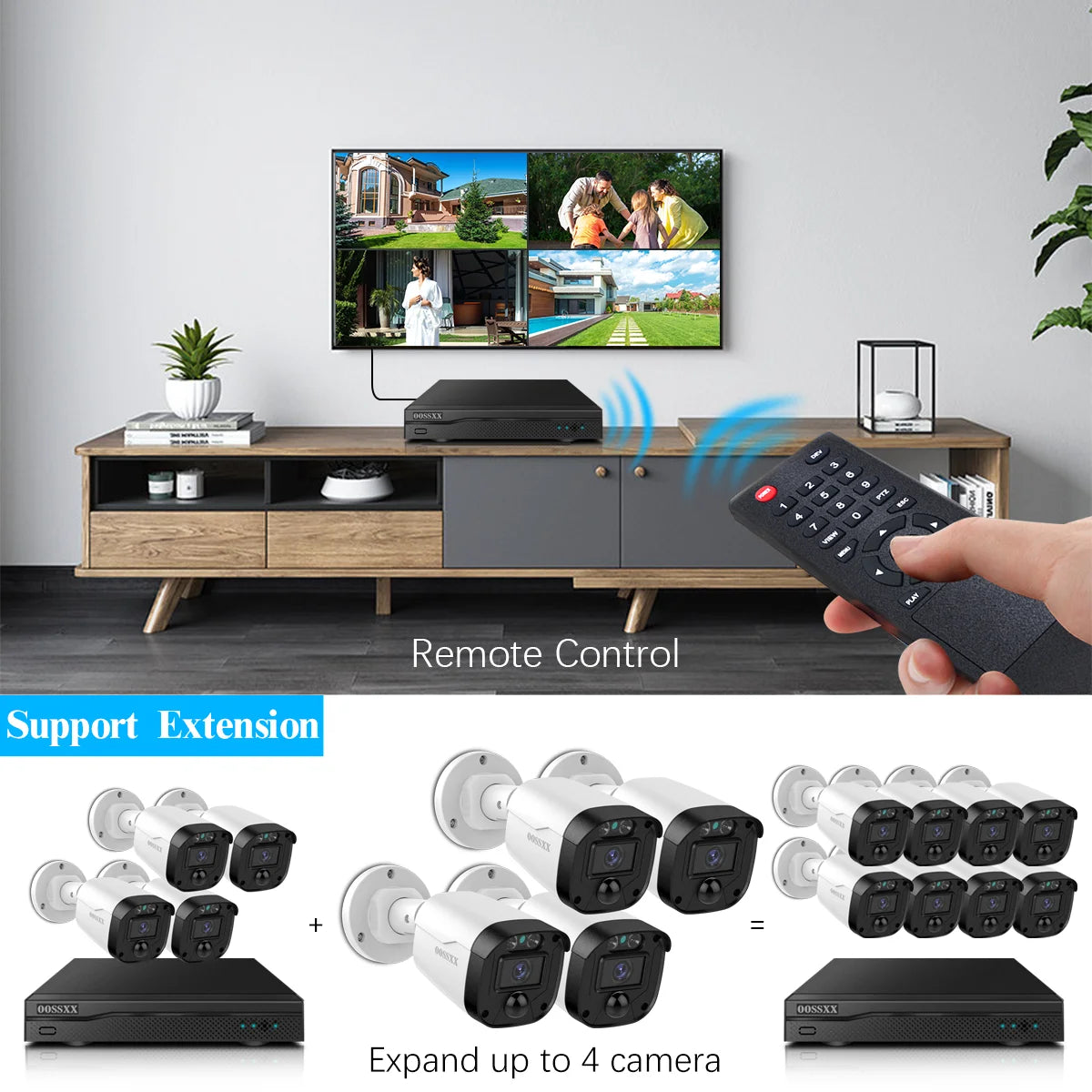 {Full HD 5MP} Outdoor Wired Security Camera System with Night Vision, No Hard Drive