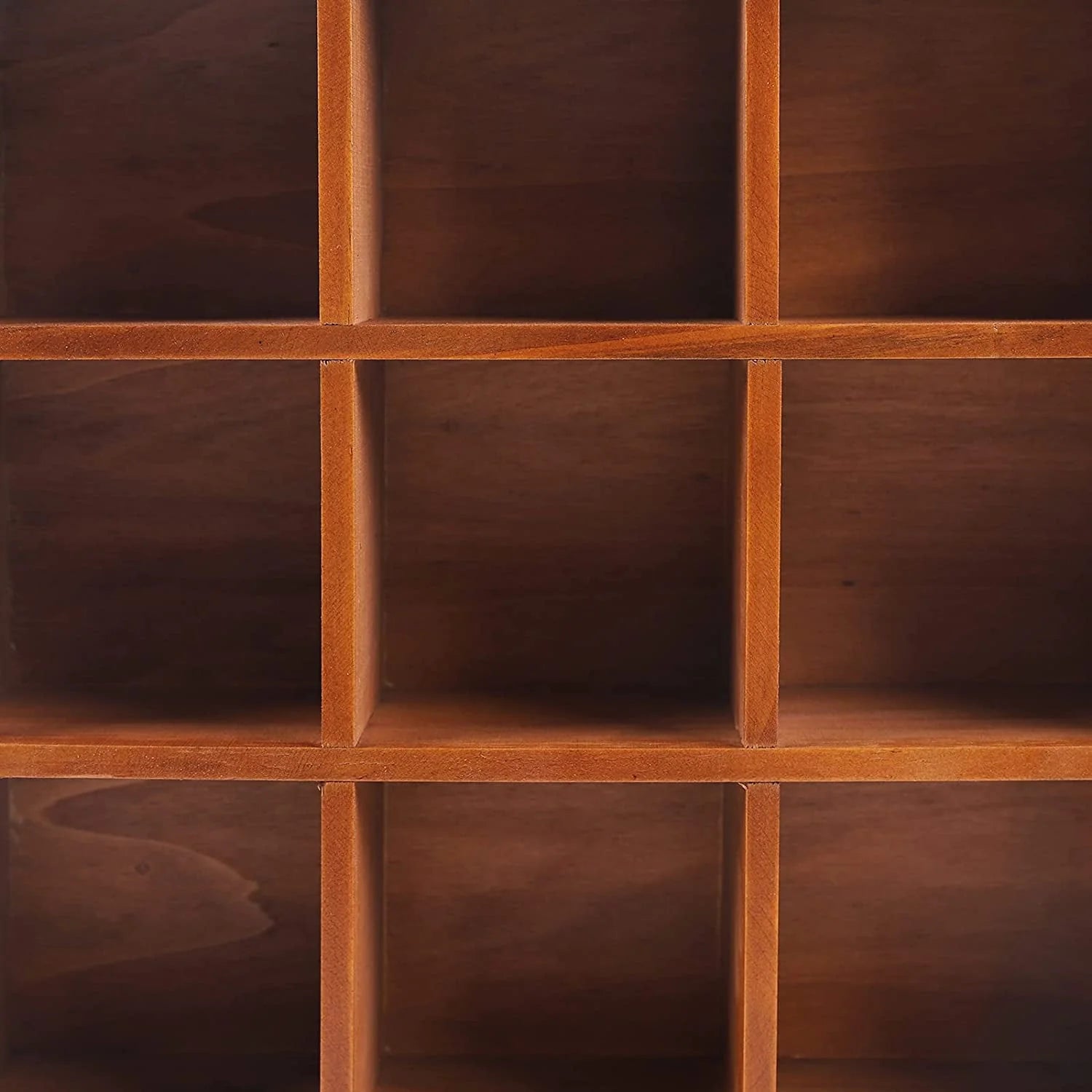 Miumaeov 9-Cube Display Shelf Wooden Bookcase Storage 2 Drawers Desktop Brown (33.3*10*42.5cm/13.1*3.9*16.7in)