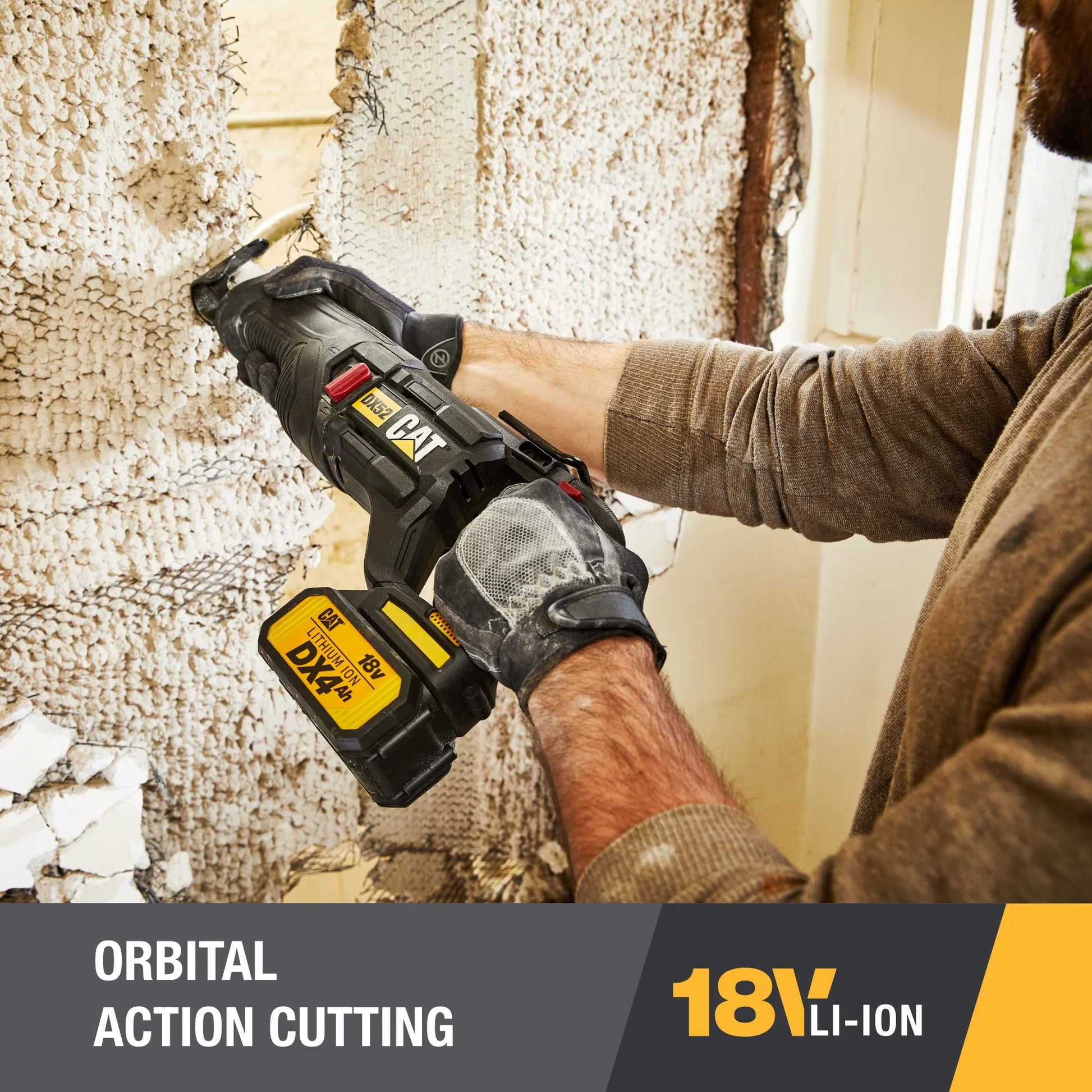 Caterpillar Cat DX52 18V Cordless Brushless Reciprocating Saw with 3000 SPM Variable Speed