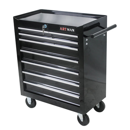 ARTMAN 7 Drawer Tool Rolling Storage Cart ,Tool Boxes Tool Chest with Wheels and Drawers for Garage Workshop Warehouse
