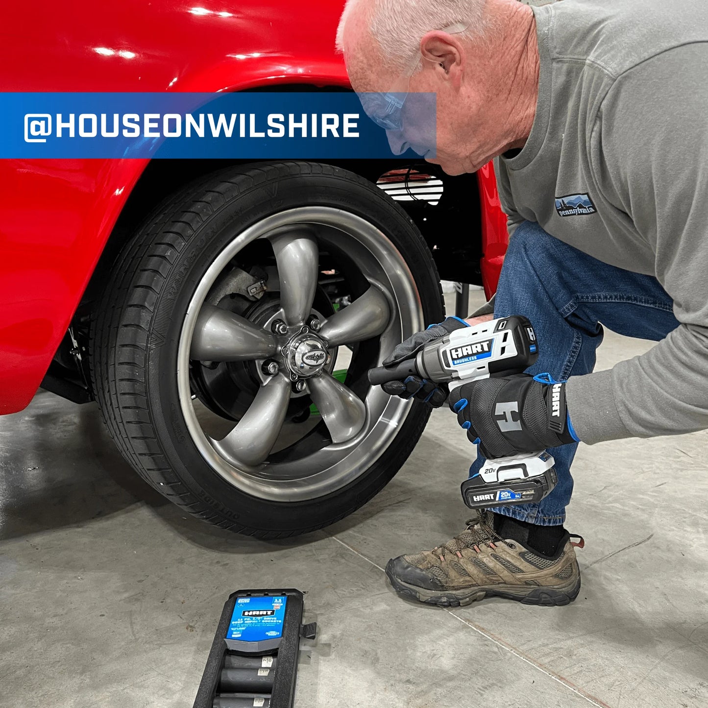HART 20-Volt 1/2-inch Battery-Powered Brushless Impact Wrench (Battery Not Included)