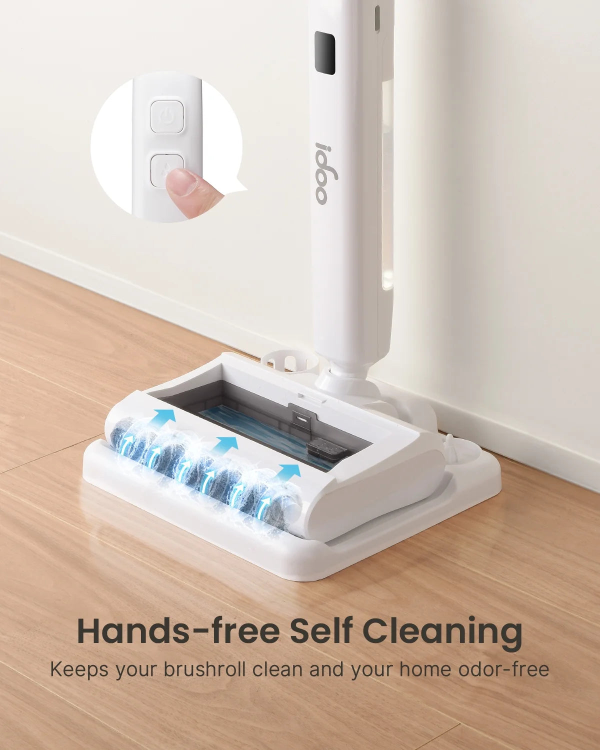 IDOO Cordless Electric Wet Dry Vacuum Cleaner, White