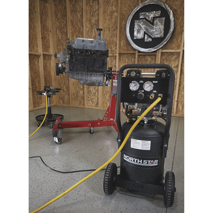 NorthStar Portable Quiet Electric Air Compressor, 1.5 HP, 8-Gallon, 4 CFM @ 90 PSI