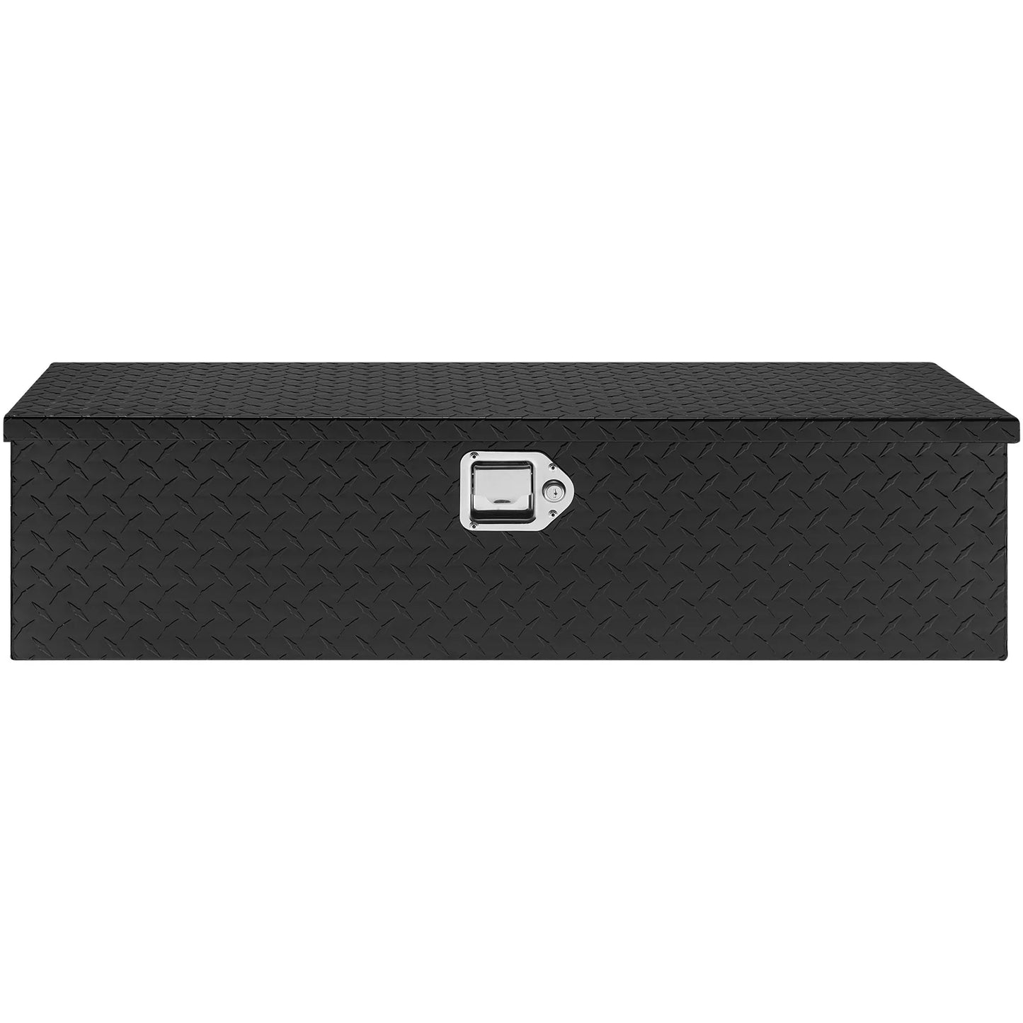 VEVOR Heavy Duty Aluminum Truck Bed Tool Box, Diamond Plate Tool Box with Side Handle and Lock Keys,Storage Tool Box Chest Box Organizer for Pickup,Truck Bed, RV, Trailer,39"x13"x10",Black