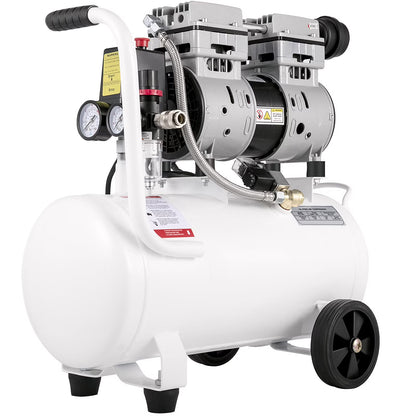KFFKFF 6.6 Gallon Air Compressor, 1 HP Mobile Air Compressor, 750W Oil-Free Steel Tank, 115 PSI Pancake Air Compressor, Exceptionally Quiet for Household Fixes and Tire Pumping