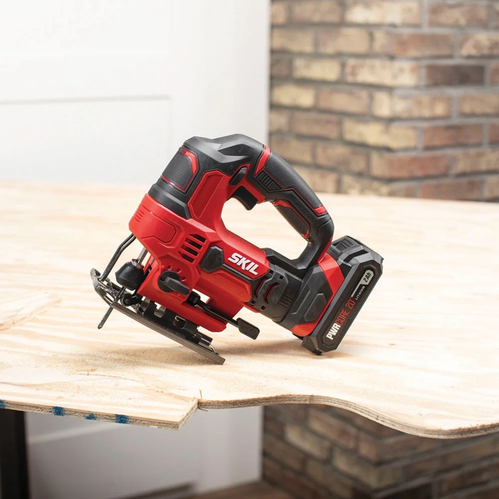 SKIL JS820302 20V 7/8'' Cordless Jigsaw, 2.0Ah Lithium Battery & Charger