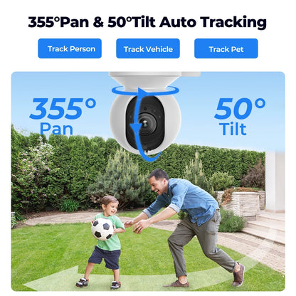 Reolink E1 Outdoor Series 4K 8MP Smart PTZ Wi-Fi 6 Camera Auto Tracking Color Night 3X Optical Zoom