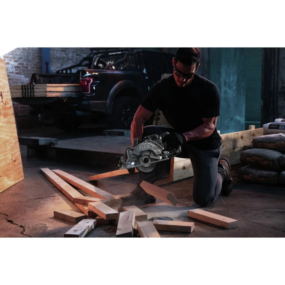 FLEX FX2141R-1J 24V Stacked Lithium Advantage Brushless 7-1/4 in. Cordless Rear Handle Circular Saw Kit (10 Ah)