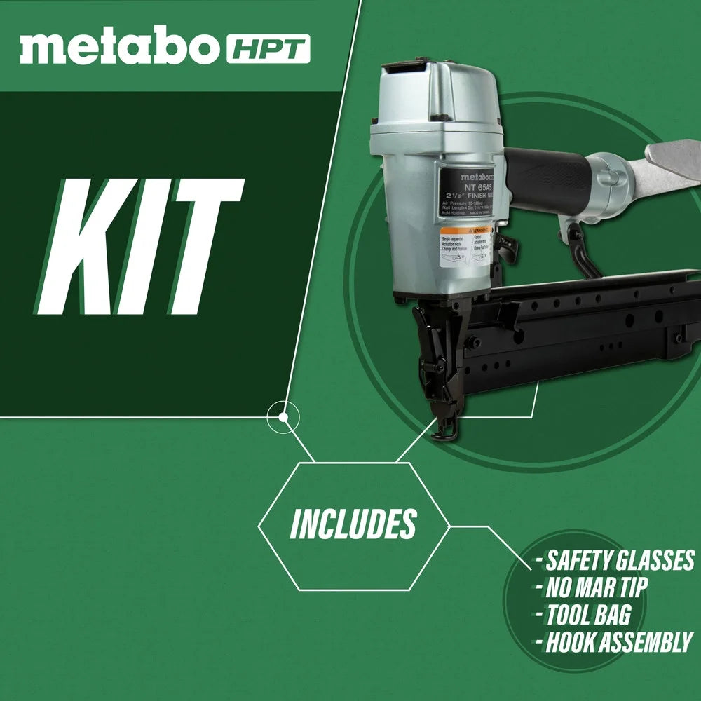 Metabo HPT NT65A5M, 16 Gauge Pro Finish Nail Gun, 120PSI