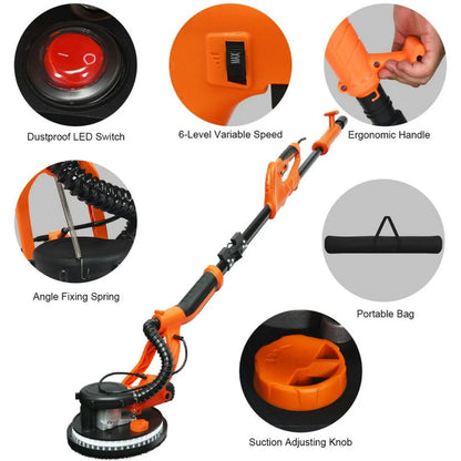 GVN Electric Foldable Drywall Sander 750W Variable Speed