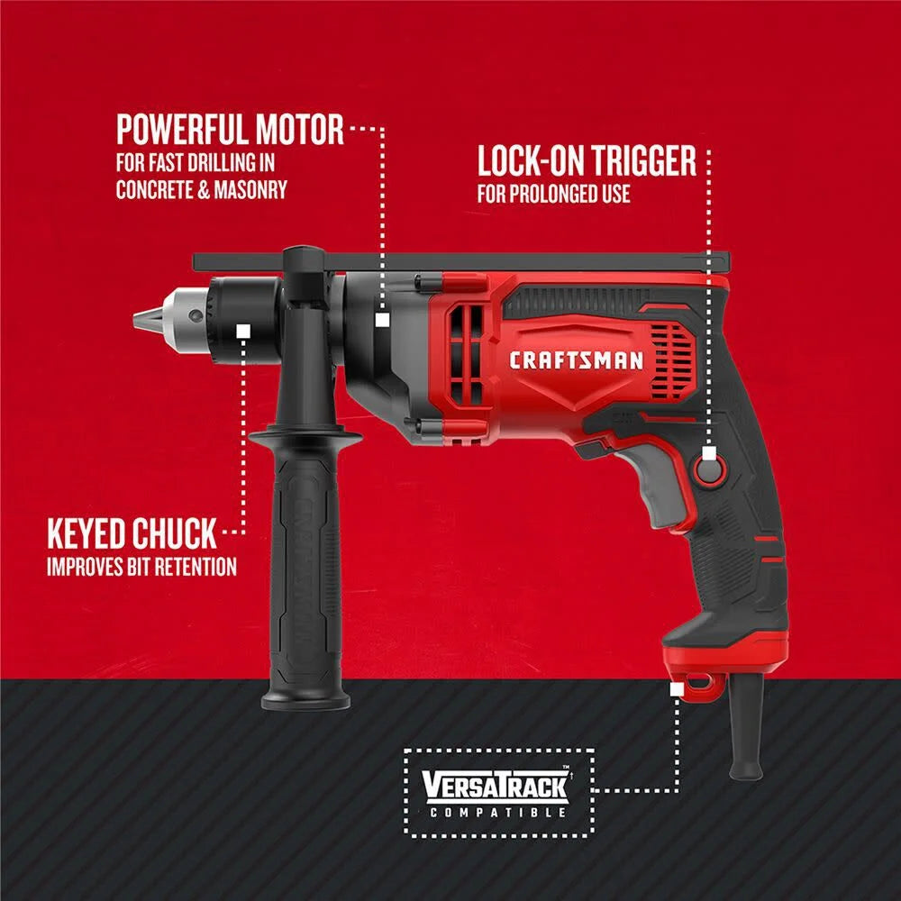 CRAFTSMAN Drill/Driver, 7 Amp, 1/2 inch, Corded (CMED741)
