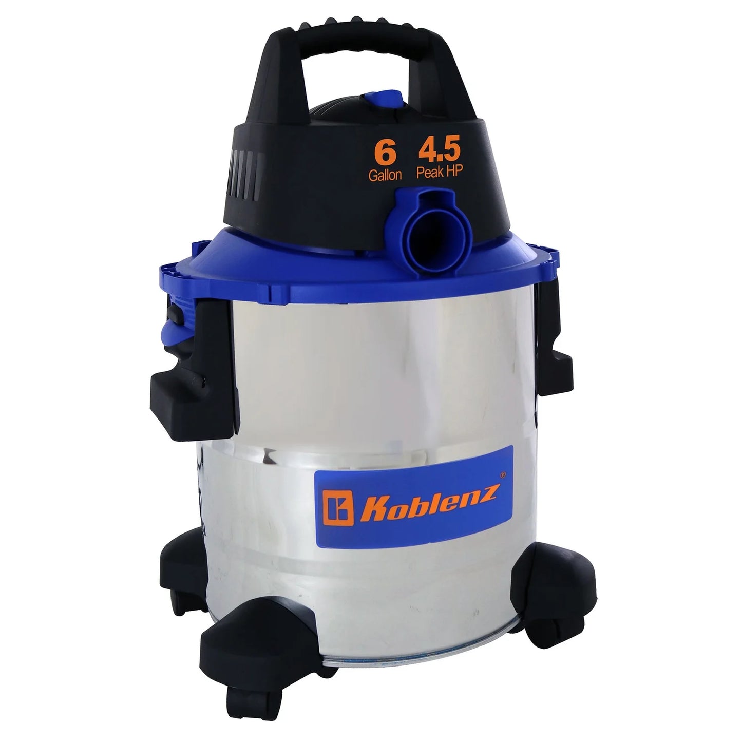 Koblenz 6-Gal. Portable Wet/Dry Vacuum with Blower, Stainless Steel and Blue, WD-6 L212 SS