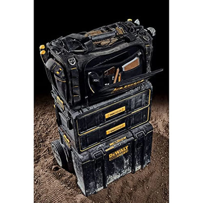 DeWalt ToughSystem 2.0 15 in. W X 13.13 in. H Ballistic Nylon Tool Bag 50 pocket Black/Yellow 1 pc
