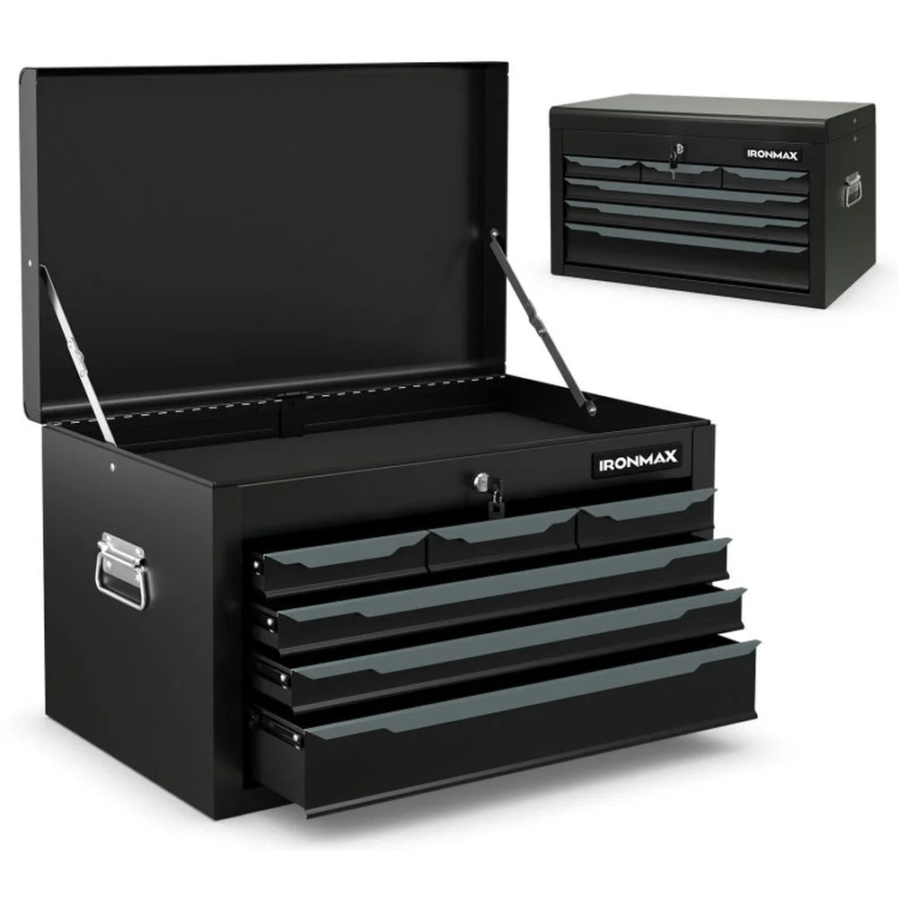 Spaco 24 Inch Tool Chest Case with 6 Drawers and Top Storage for Garage Repair Shop & Warehouse-Black, Tool Chest for Garage, Home and Workbench