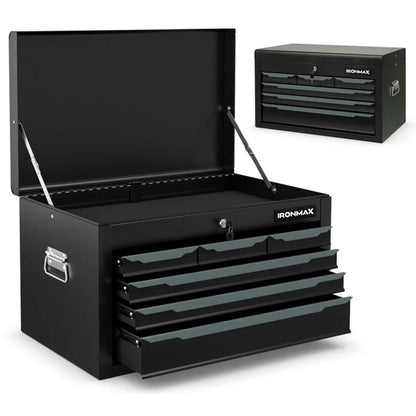 Spaco 24 Inch Tool Chest Case with 6 Drawers and Top Storage for Garage Repair Shop & Warehouse-Black, Tool Chest for Garage, Home and Workbench