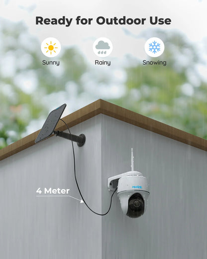 Reolink Argus 5MP PT Outdoor Wireless Battery Wifi Security Camera Night Vision 2-Way Talk Add Solar