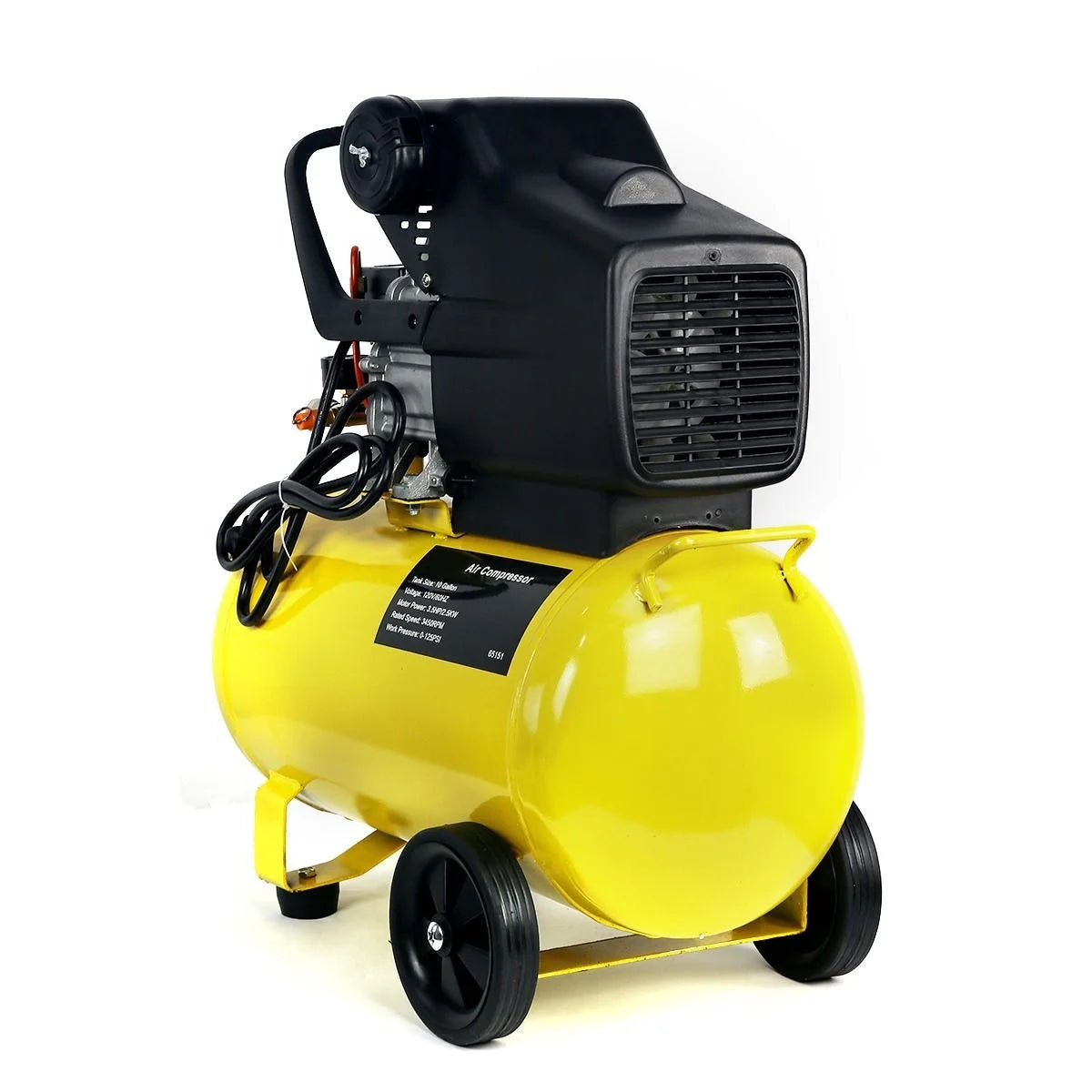 XtremepowerUS 10 Gallon Ultra Quiet Portable Air Compressor, 3.5HP, 125 PSI, Oil-Lubricated, 120V
