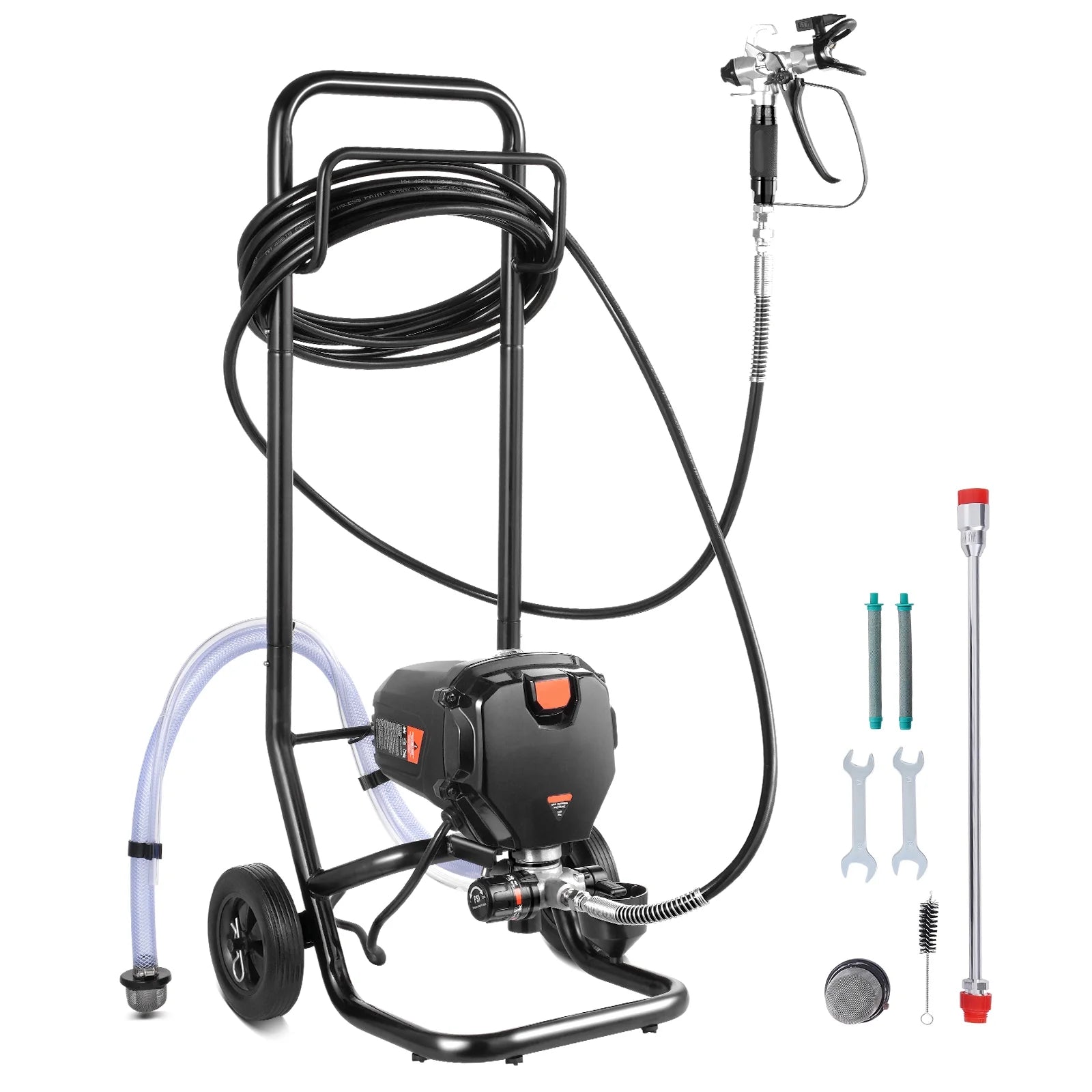 KFFKFF 750W Mobile Airless Paint Sprayer, 3000PSI Electric Sprayer for Efficient Painting, Suitable for Indoor & Outdoor Furniture, Walls, and Fences, Achieves Smooth, Uniform Coverage