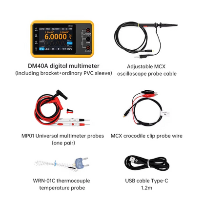 DM40 Digital Oscilloscope Multimeter Signal Generator 50M Sample Rate Voltage Diode Handheld Automotive Tools,E